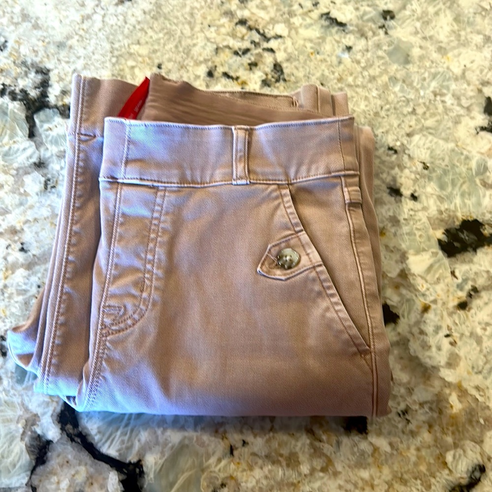 Spanx, Stretch Twill Cropped Pants, XS almost mauve color, EUC